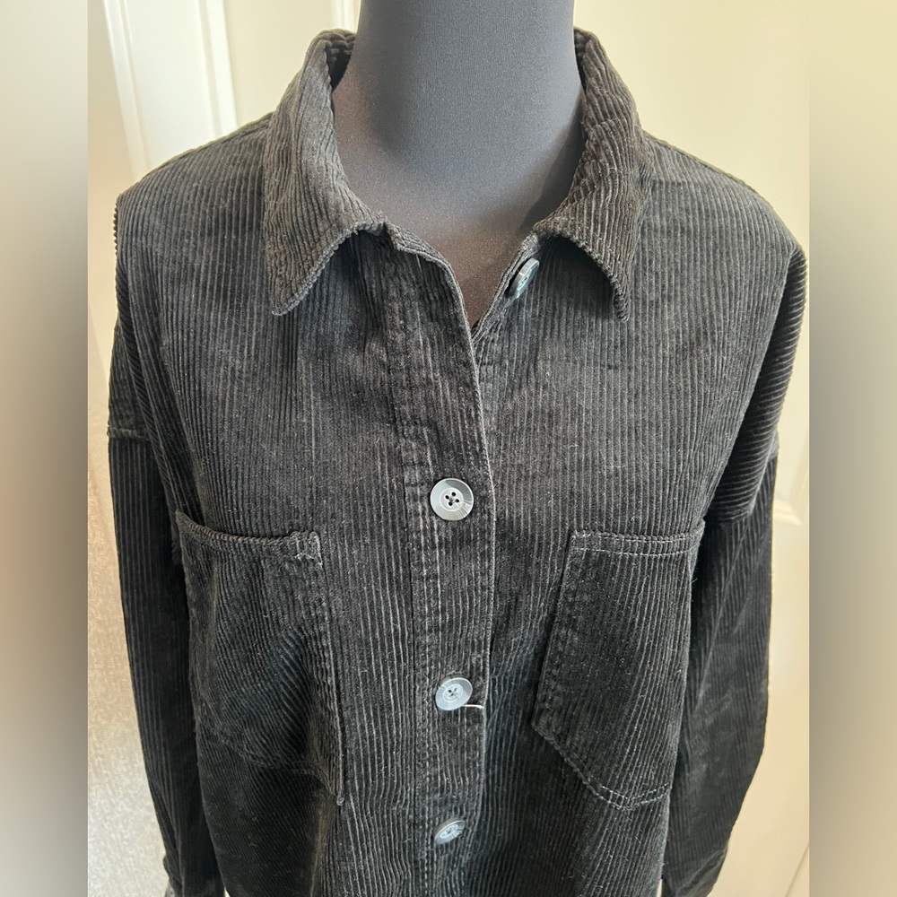 Black Corduroy Shacket Size XL